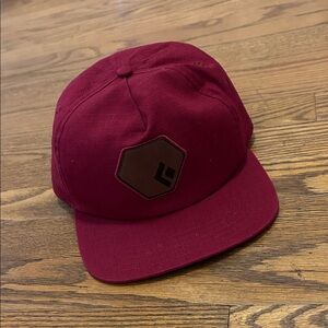 Black Diamond Burgundy Cap with Logo Patch